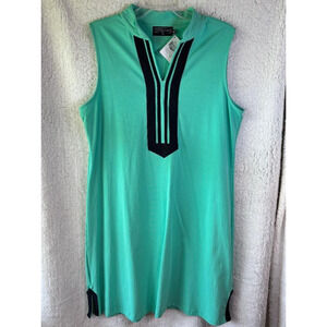 Duffield Lane Mackinac Solid Julep.Navy Sleeveless Midi A Line Dress Size XL NWT